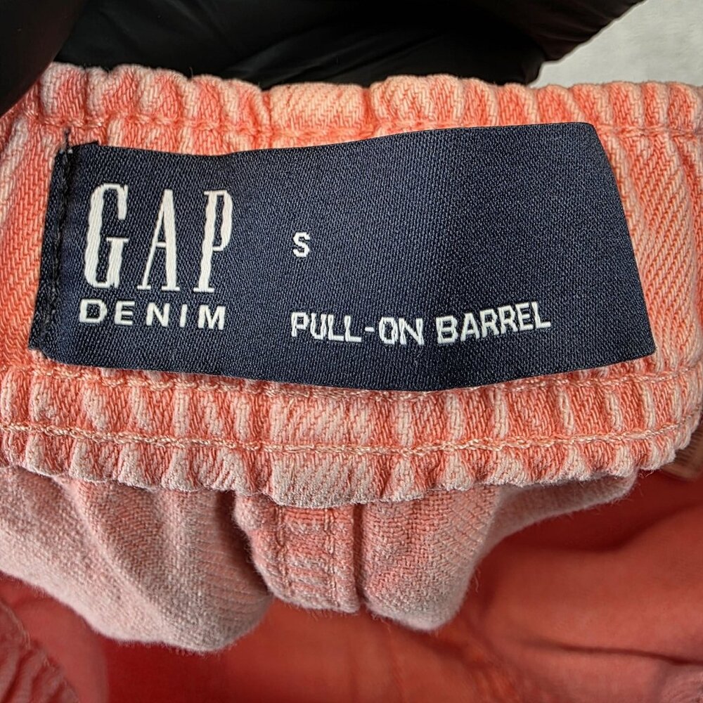 Gap pink drawstring waist, pull-on barrel pants. size S - Picture 3 of 12